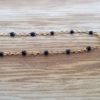 collier acier inoxydable perles noires