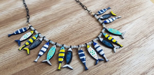 bijoux emailles sardine lol lolilota