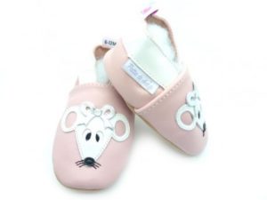 chaussons rose souris