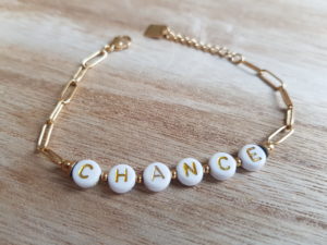 bracelet acier chance